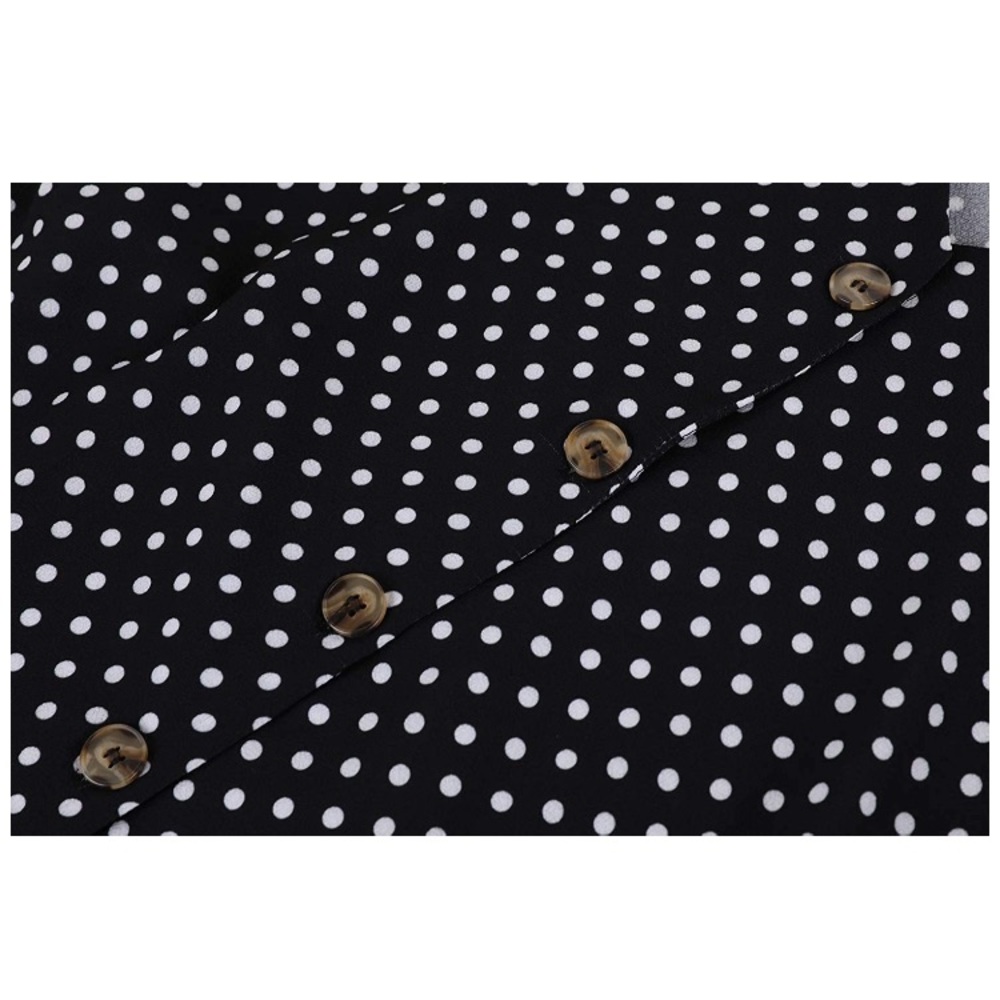 NWOT Polka dot button down dress ruffle sleeve - Picture 4 of 5